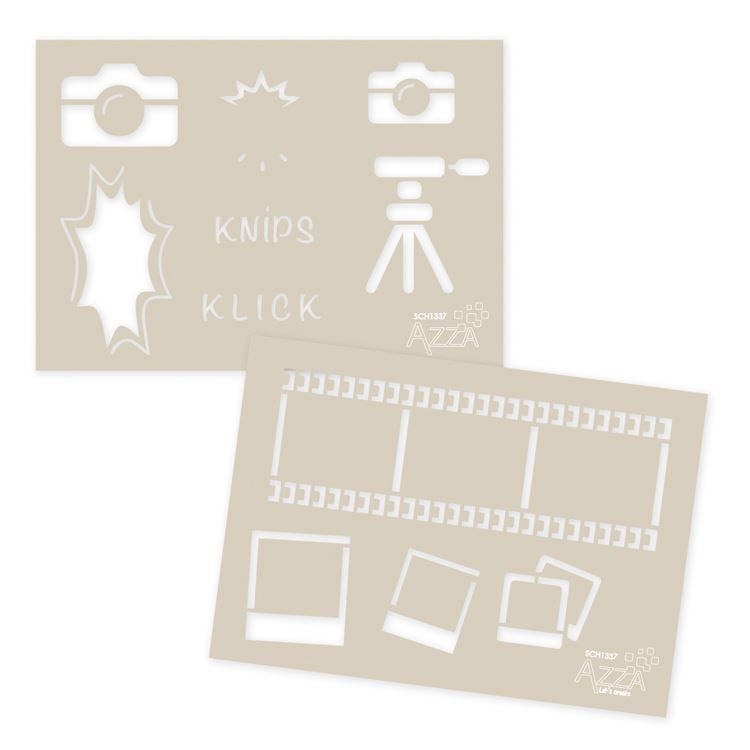 Dekorschablonen &#39;Momentaufnahmen&#39; (2 Stk.)