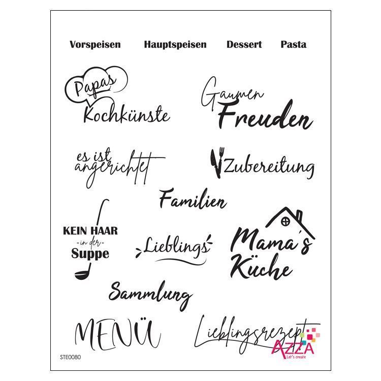 Diamantstempel &#39;Worte Rezepte&#39;
