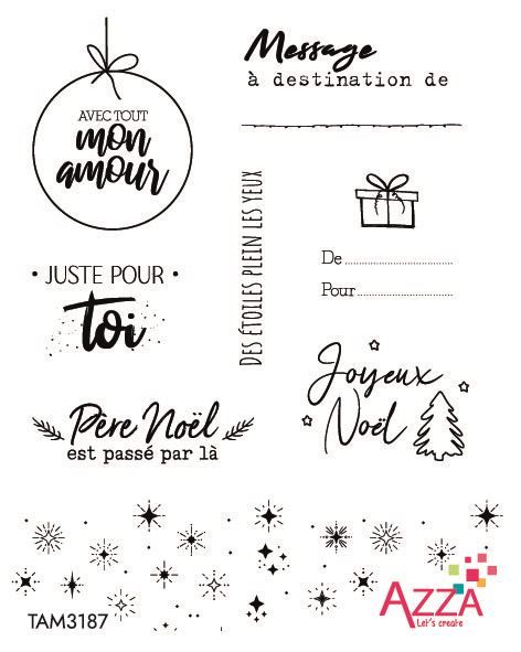 Rubinstempel &#39;Mots étiquettes de Noël’