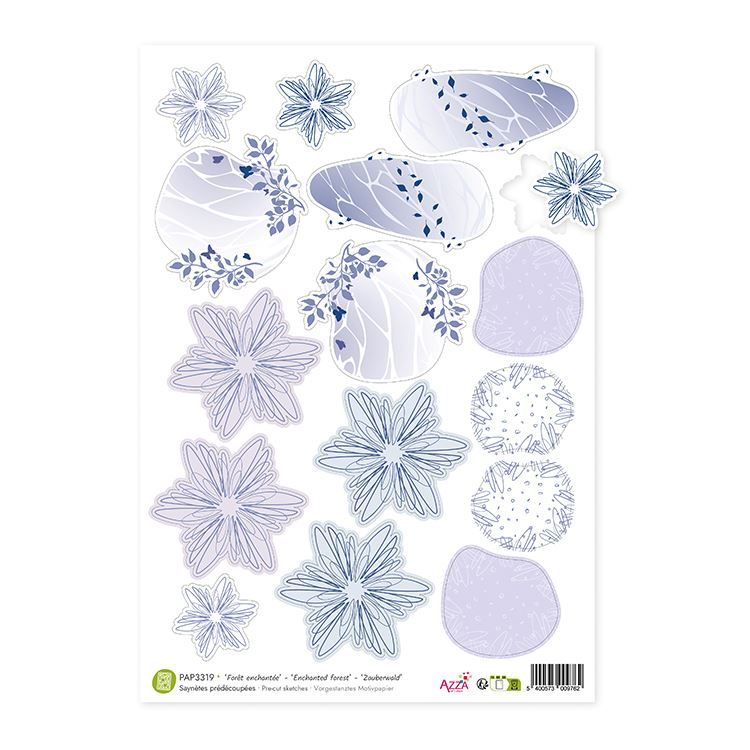 Vorgestanztes Motivpapier &#39;Zauberwald&#39; (Diecut)