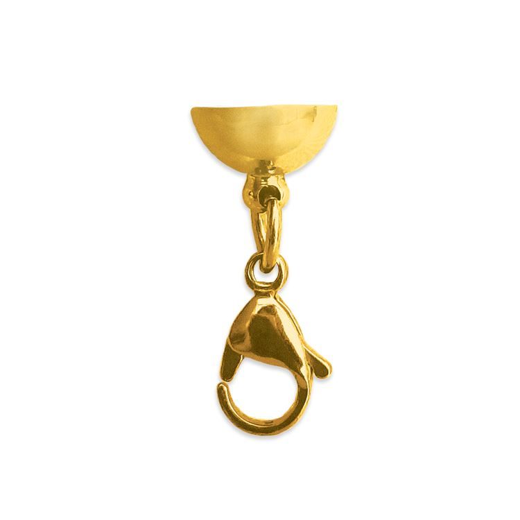 Fermoir magnétique homard &amp; 1/2 aimant doré 18K