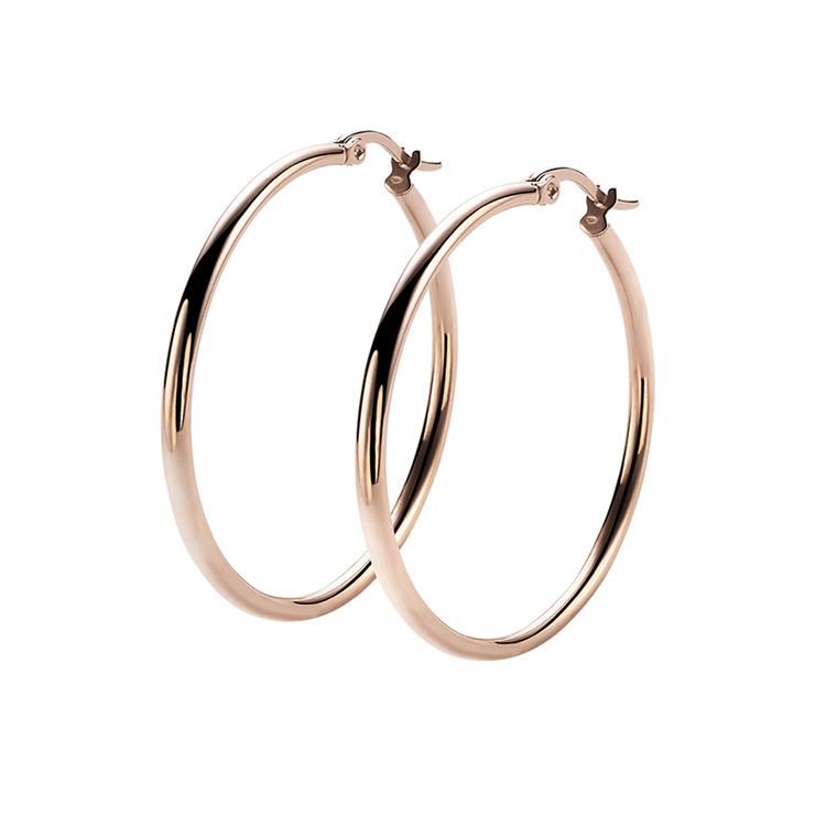 Boucles d&#39;oreilles Hoop rose (M)