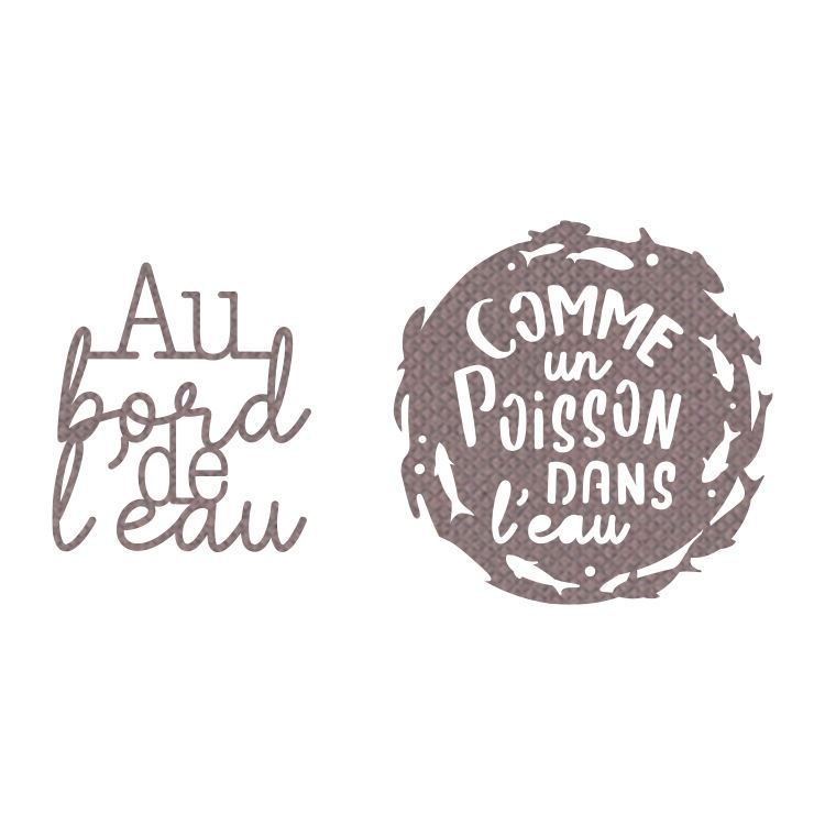 Stanzformen &#39;Mots sérénité aquatique&#39;