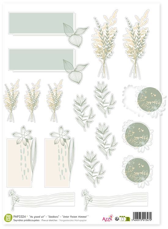 Vorgestanztes Motivpapier &#39;Unter freiem Himmel&#39;