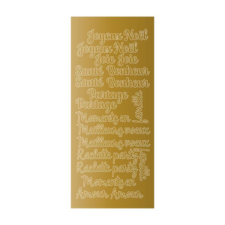 Konturenaufkleber &#39;Mots meilleurs voeux&#39; 🇫🇷