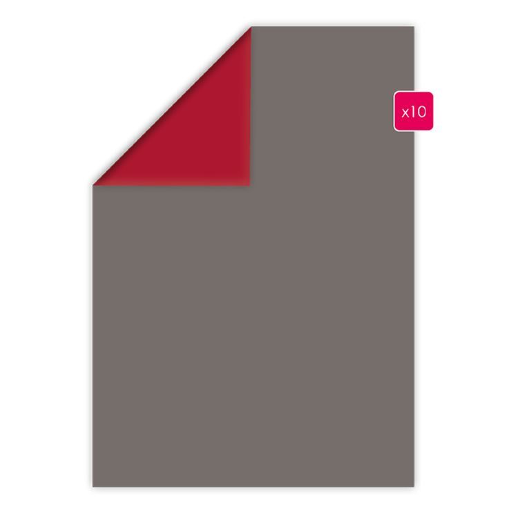 Duopapier A4 &#39;Schiefer- Kirsche&#39; (10 Stk.)