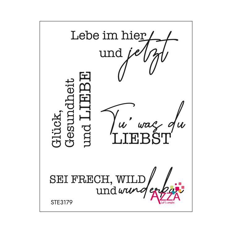 Rubinstempel &#39;Worte Mimose&#39;