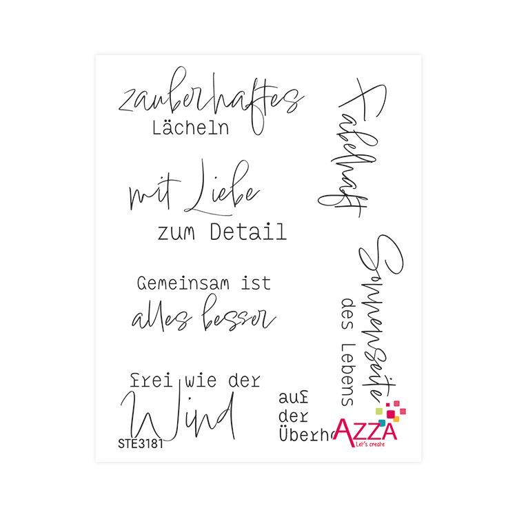 Rubinstempel &#39;Worte Künstlerische Symbole&#39;