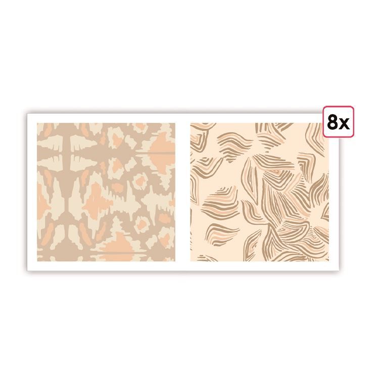 Designerpapier A4 &#39;Patchwork beige&#39; (8 Stk.)