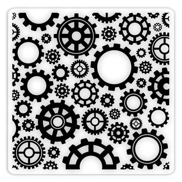 Prägeform &#39;Zahnräder&#39; (15x15 cm)