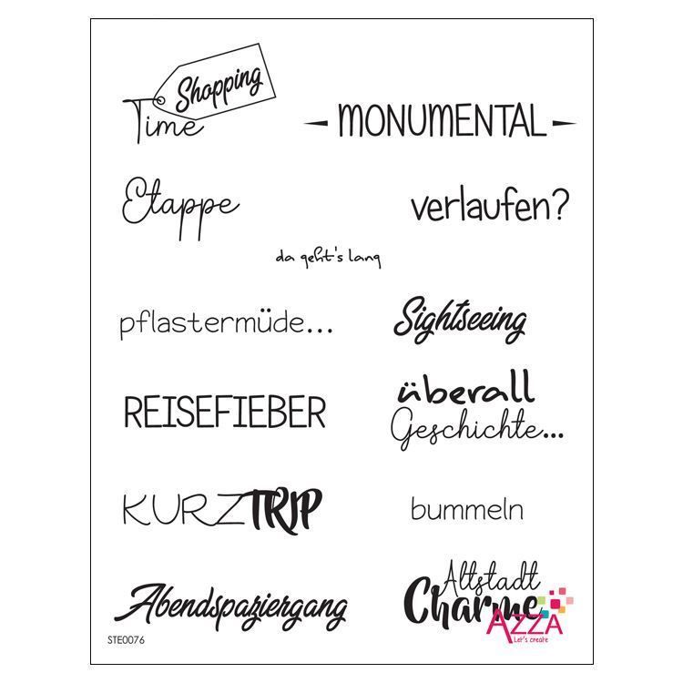 Diamantstempel &#39;Worte Städtereisen&#39;