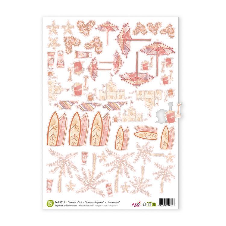 Vorgestanztes Motivpapier &#39;Sommerduft&#39;