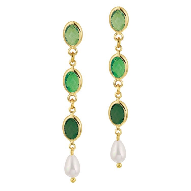 Boucles FORTUNA VERT, nacre