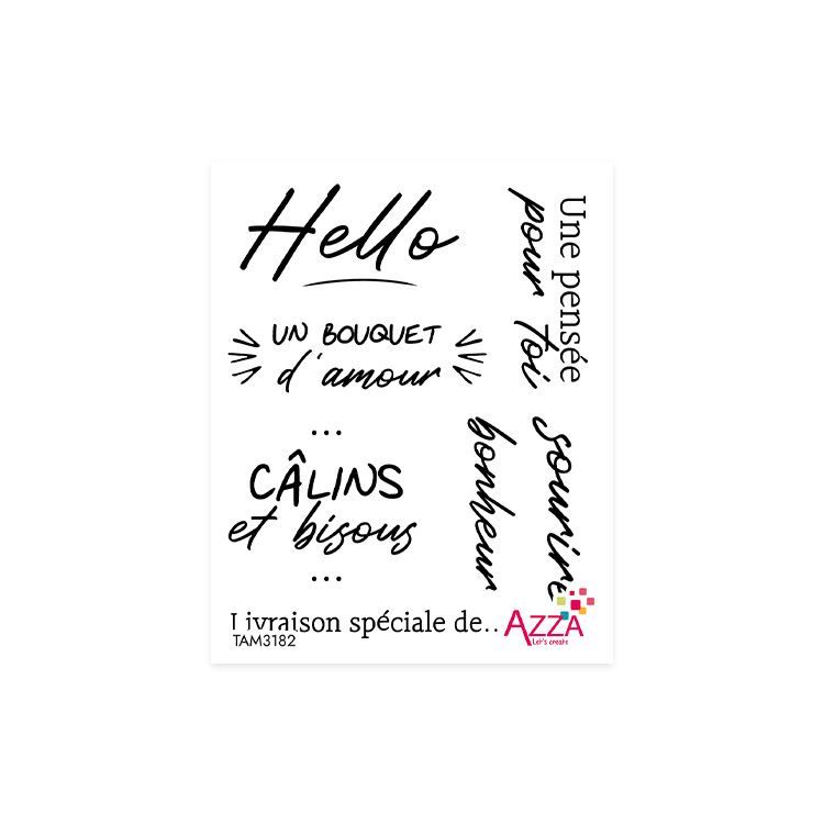 Rubinstempel &#39;Mots Composition florale&#39; 🇫🇷