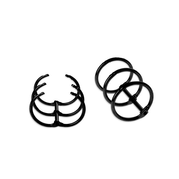 Binderingtrio &#39;Schwarz&#39; 2,5 cm (2 Stk.)