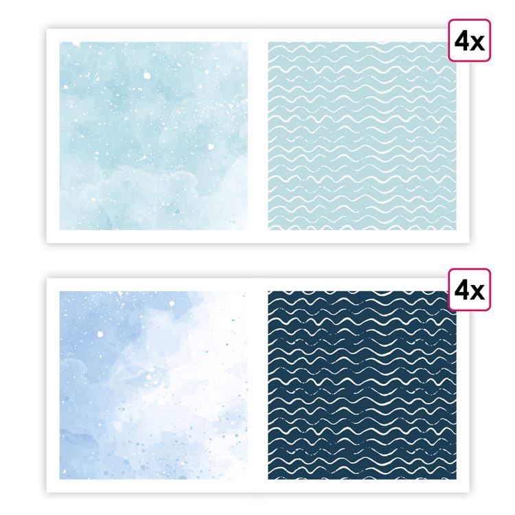 Designerpapier A4 ‘Ruheoase’ (8 Stk.)