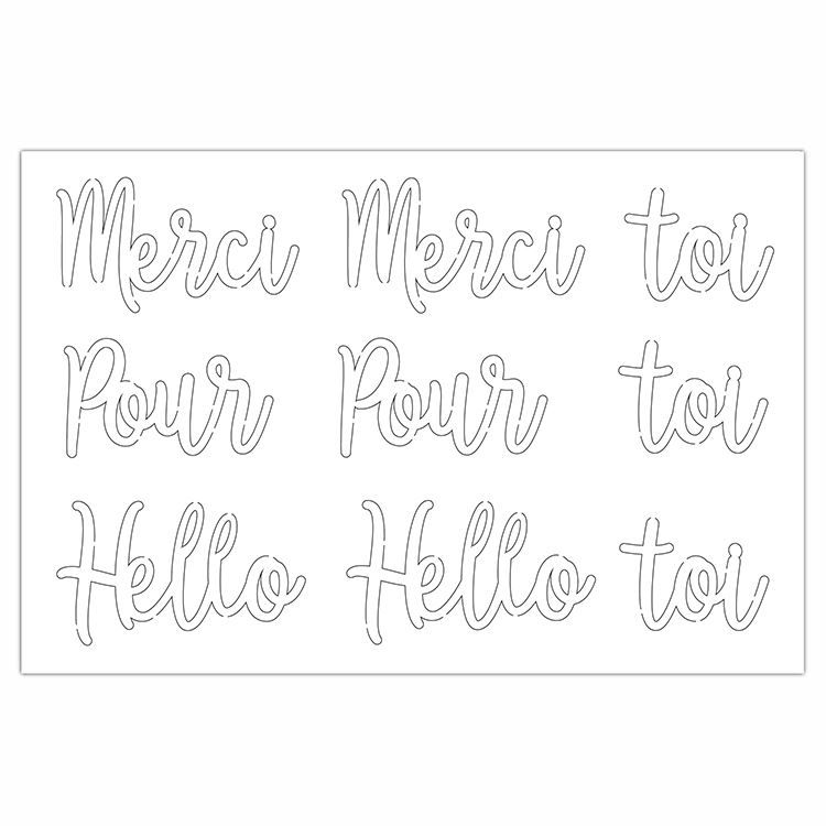 Konturenfiguren &#39;Message&#39; 🇫🇷