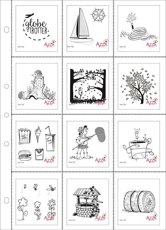 10 Einsteckhüllen (A4) - 12 Fächer 7x7