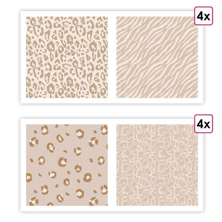 Designerpapier A4 &#39;Tierwelt&#39; (8 Stk.)