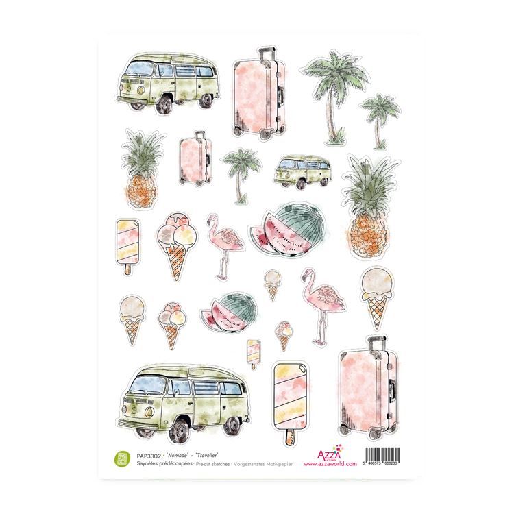 Vorgestanztes Motivpapier &#39;Nomade&#39;