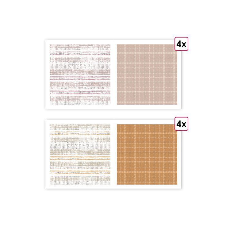 Designerpapier A4 ‘Makramee’ (8 Stk.)