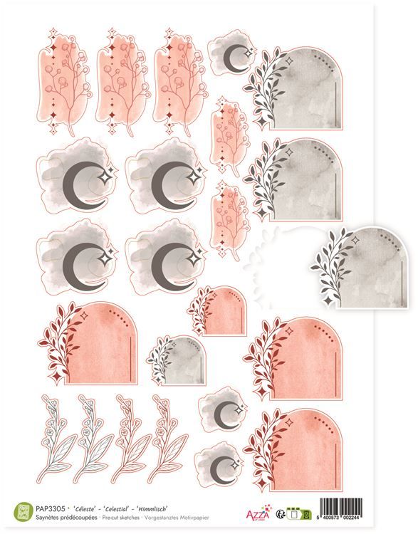 Vorgestanztes Motivpapier &#39;Himmlisch&#39; (Diecut)