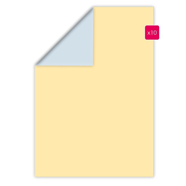 Duopapier A4 &#39;Kaltes Blau - Stroh&#39; (10 Stk.)