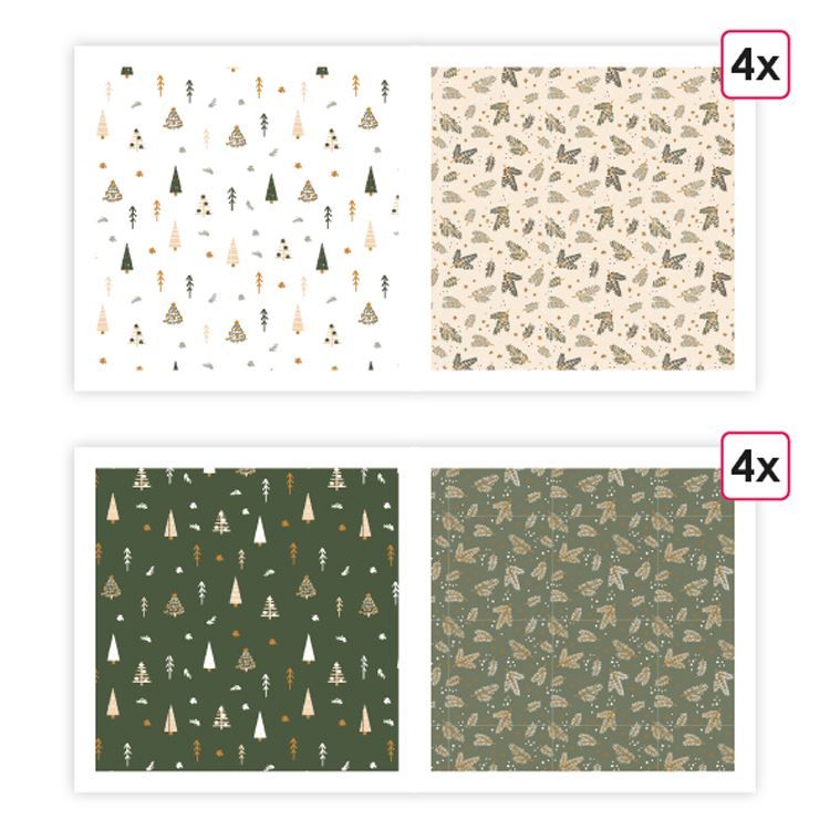 Designerpapier A4 &#39;Familienmomente&#39; (8 Stk.)