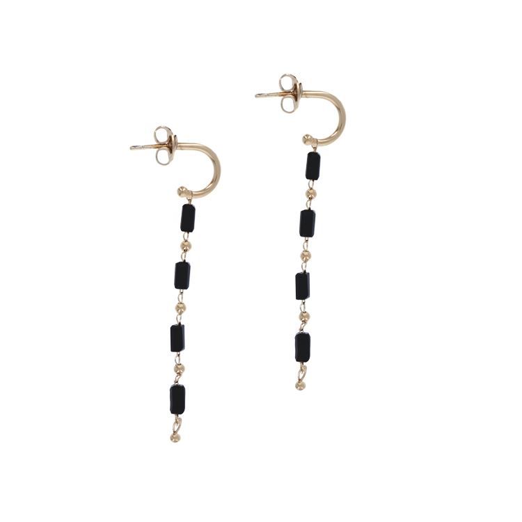 Boucles d&#39;oreilles Black Pearl Do