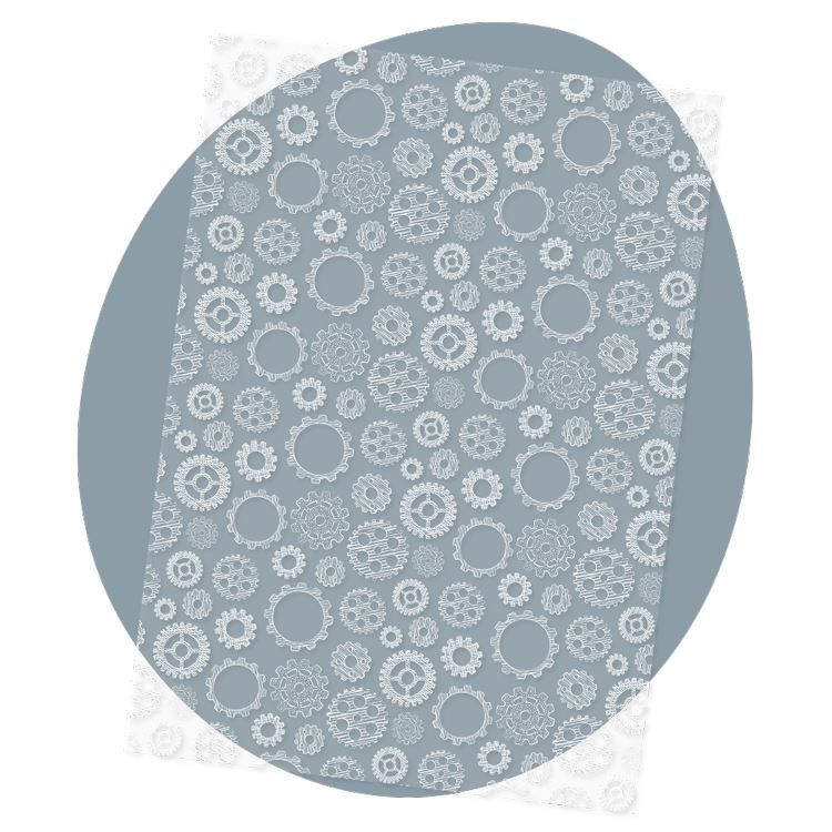 Designer-Acetatfolie A4 &#39;Zahnräder&#39;