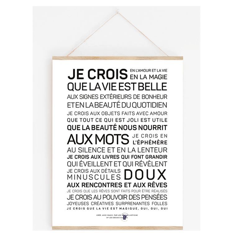 Affiche &#39;Je crois en l&#39;amour&#39;