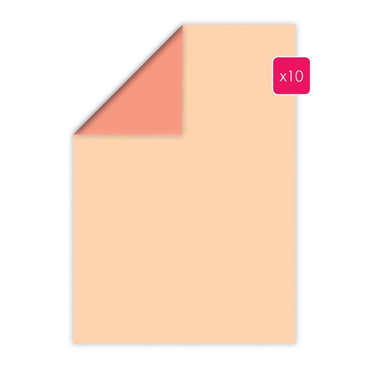Duopapier A4 &#39;Pfirsisch - Grapefruit&#39; (10 Stk.)