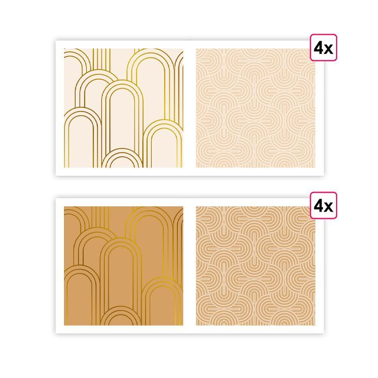 Designerpapier &#39;Arkaden&#39; (foliert - 8 Stk.)