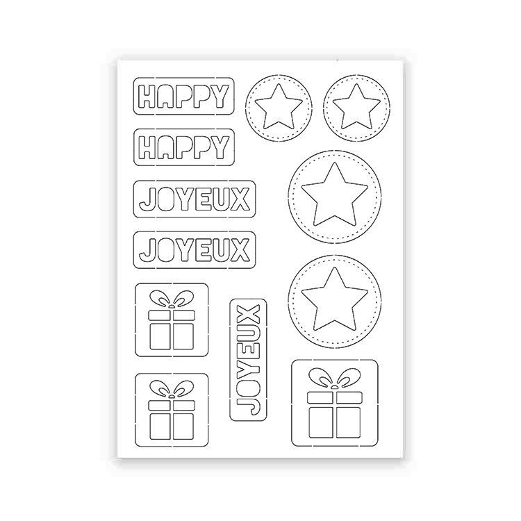 Konturenfiguren A4 &#39;Cadres anniversaire&#39; 🇫🇷