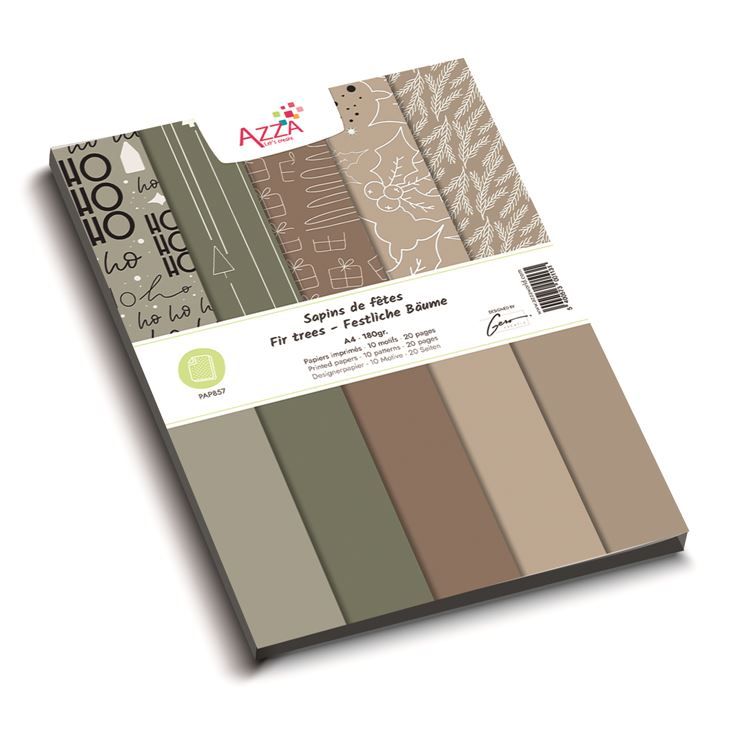 Designerpapierblock A4 &#39;Festliche Bäume&#39;