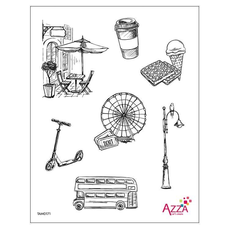 Tampons diamant &#39;Balade en ville&#39;