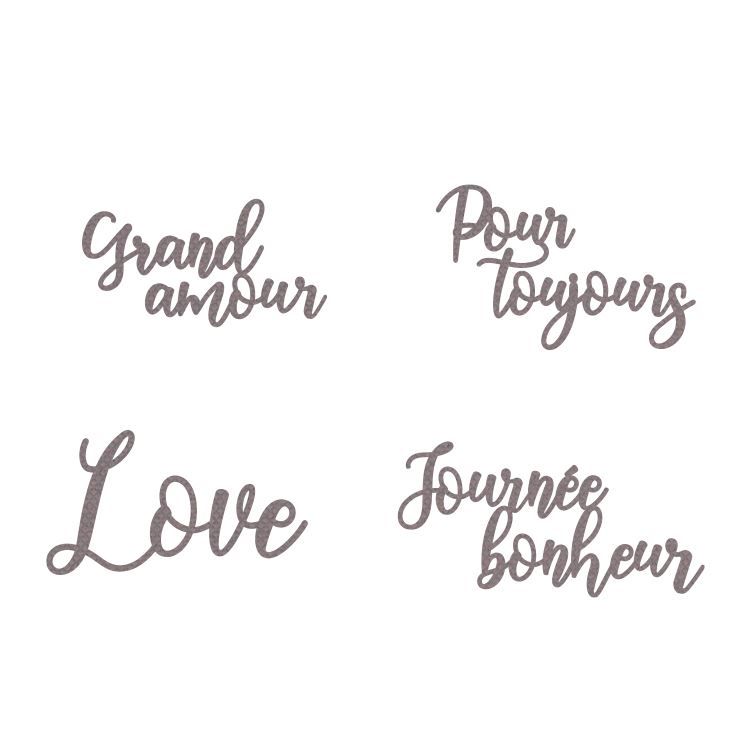 Matrices de découpe &#39;Mots pour toujours&#39;