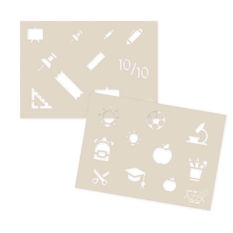 Dekorschablonen &#39;Meine Schule&#39; (2 Stk.)