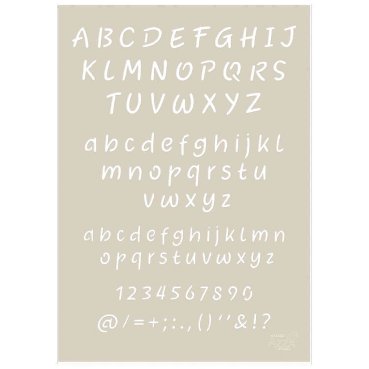 Buchstabenschablone &#39;Alex&#39; (A4)