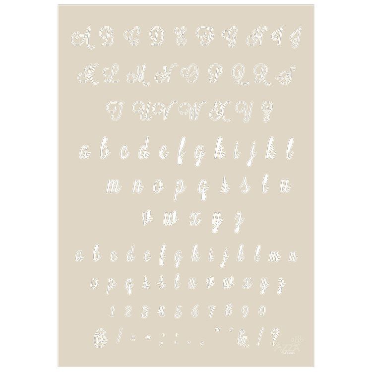 Buchstabenschablone &#39;Cécile&#39; (A4)