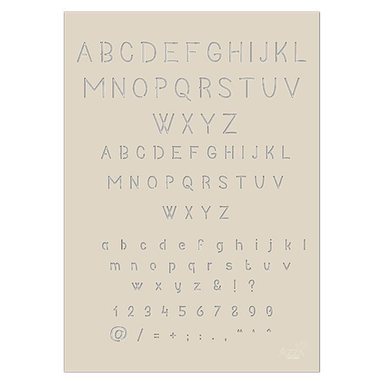 Buchstabenschablone &#39;Luce&#39; (A4)