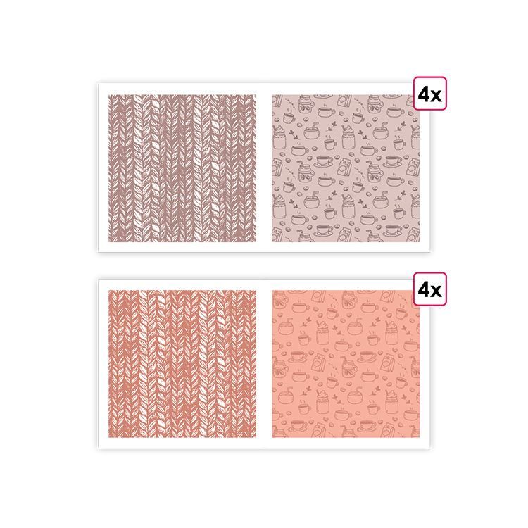 Designerpapier A4 &#39;Relax&#39; (8 Stk.)