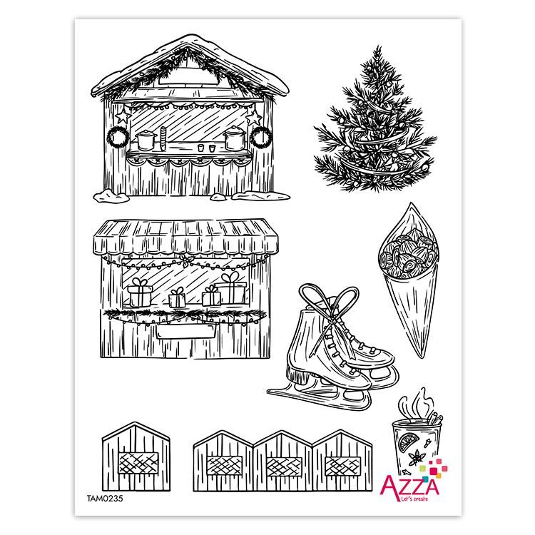 Diamantstempel &#39;Weihnachtshäuschen&#39;