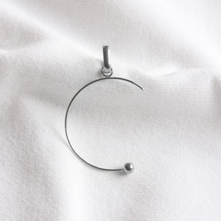 Pendentif créole argenté