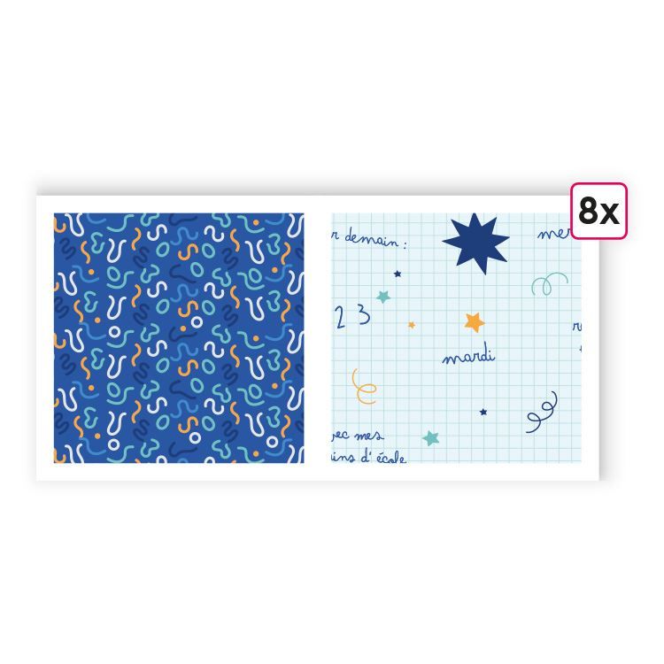 Designpapier &#39;Photos de classe&#39; (8 Stk.) 🇫🇷