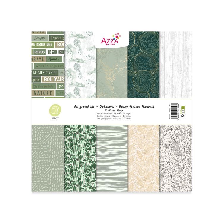 Designpapierblock 30x30 &#39;Unter freiem Himmel&#39;