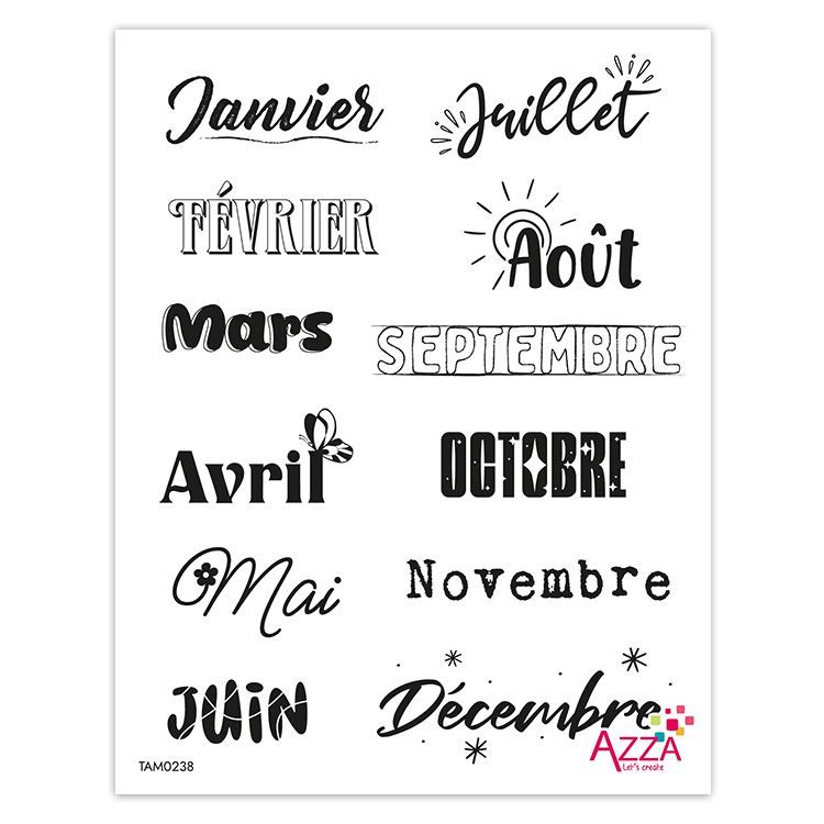 Diamantstempel 'Les mois de l’année' 🇫🇷