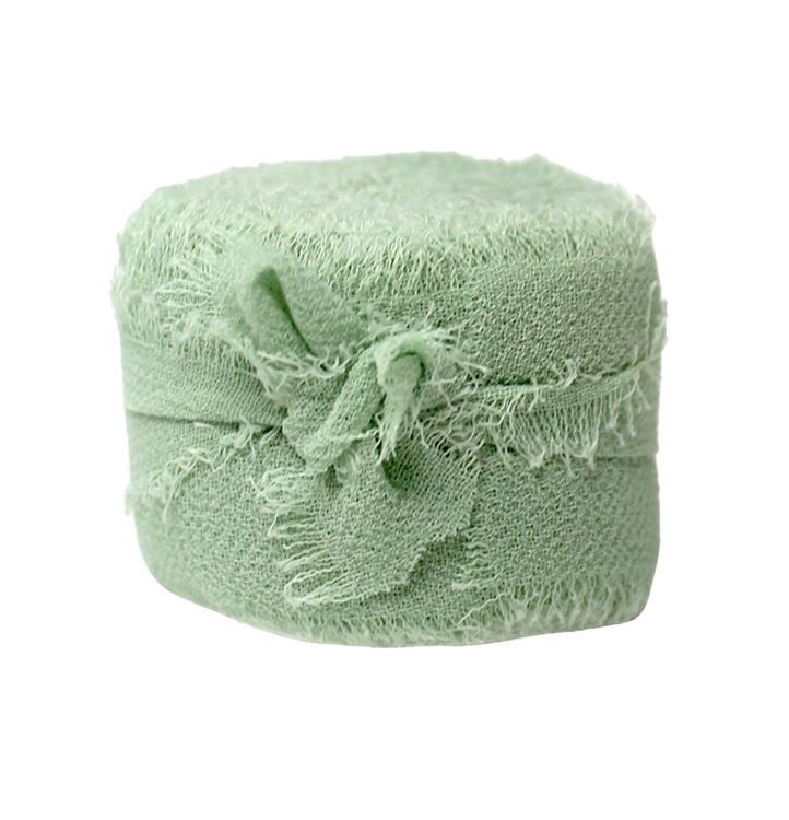 Chiffonband 'Graugrün'