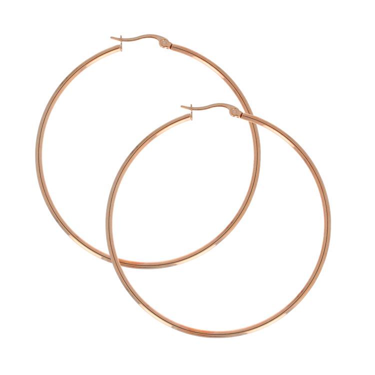 Boucles d&#39;oreilles Hoop rose (L)