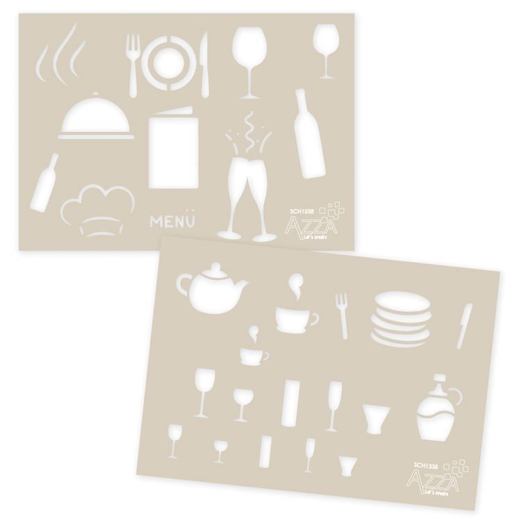 Dekorschablonen &#39;Rezepte&#39; (2 Stk.)